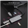 Nanocable Hub USB-C 9 en 1 con 3xUSB-A, 2xHDMI, RJ45 y PD 100W Gris